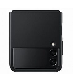 Чехол-накладка Samsung EF-VF711LBEGRU Leather Cover для Samsung Galaxy Z Flip 3 чёрный