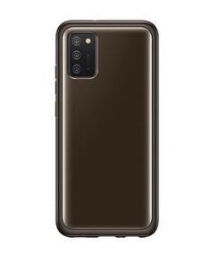 Чехол (клип-кейс) Samsung для Samsung Galaxy A02s Soft Clear Cover черный (EF-QA025TBEGRU)