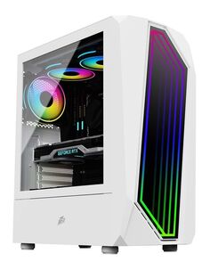 Корпус 1stPlayer INFINITE SPACE IS6 White ATX 1x120mm LED TG IS6-WH-1F1-W