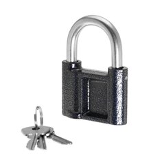 Замок навесной Абсолют, ВС 1-2А, БП-00014045, цилиндровый, серый, 70 мм, 3 ключа Absolut