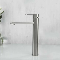 Смеситель для раковины, Frap, короткий излив, с картриджем, нержавеющая сталь, F10805-2