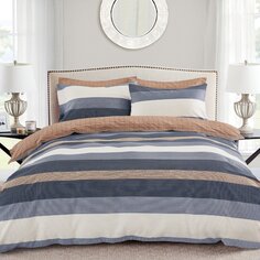 Постельное белье 2-спальное, простыня 200х220 см, 2 наволочки 70х70 см, пододеяльник 175х215 см, Cleo, сатин, коллекция Satin Lux, Полоска 20/724-SL