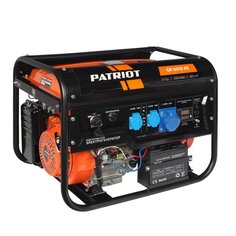 Генератор бензиновый, Patriot, GP 6510AE, 5.5, четырехтактный, 13 л.с., 16.32 А, выход 12 В, 474101580 Патриот