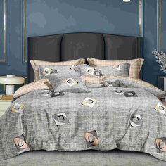 Постельное белье евростандарт, простыня 220х240 см, 2 наволочки 70х70 см, пододеяльник 200х220 см, Cleo, поплин, Cleo PureCott, Оригинальное 30/242-PC/CL