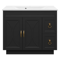 Тумба Мисти Амбра 100 2 ящика черный