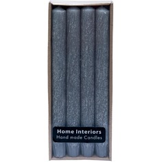 Набор столовых свечей Home Interiors серые 25 см 4 шт