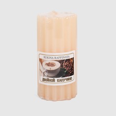 Свеча ароматическая рельеф Kukina Raffinata ванильный капучино 5x10 см