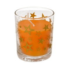 Свеча в стакане Kukina Raffinata Новогодние узоры ароматизированная микс