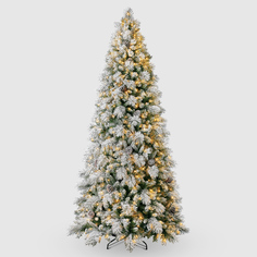 Елка Polygroup Augustine flock pine 228 см 600 ww LED