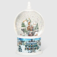 Шар стеклянный со снегом Victory Technology Зимний город LED, 15х15х26 см