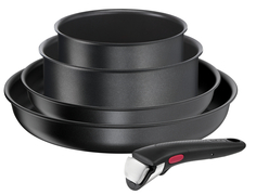 Набор посуды со съемной ручкой Ingenio Daily Chef Black 5 предметов 16/20/24/28 см L7629102 Tefal