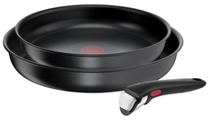 Набор посуды со съемной ручкой Ingenio Daily Chef Black 3 предмета 24/28 см L7629553 Tefal