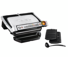 Умный электрогриль Optigrill+ GC716D12 с насадкой для вафель Tefal