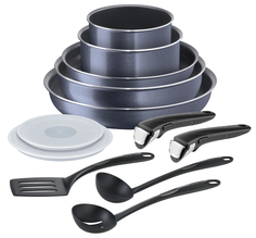 Набор посуды Ingenio Twinkle Grey 12 предметов 24/28/26/16/20/16 см 04180890 Tefal