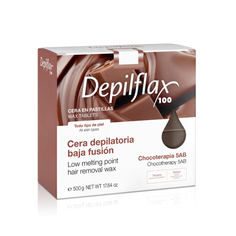 Depilflax, Воск горячий пленочный, в брикетах, Шоколад (пластичность 5AB), 500 гр.