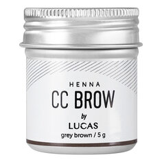 Lucas Cosmetics, Хна для бровей CC Brow, серо-коричневая, в баночке, 5 г
