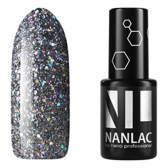 Nano Professional, Гель-лак №2167, Черный бриллиант