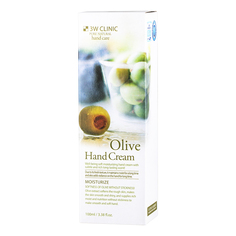 3W CLINIC, Крем для рук Moisturizing Olive Hand Cream, 100 мл