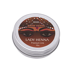 Lady Henna, Краска для бровей Premium Line, коричневая