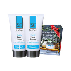SeaCare, Подарочный Spa набор №1, крем для рук и крем для ног с минералами Мертвого моря и маслами 2х150 мл Dead Sea