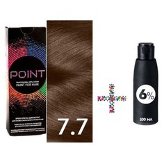 POINT, Крем-краска для волос 7.7 и крем-окислитель 6%