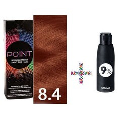 POINT, Крем-краска для волос 8.4 и крем-окислитель 9%