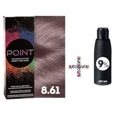 POINT, Крем-краска для волос 8.61 и крем-окислитель 9%