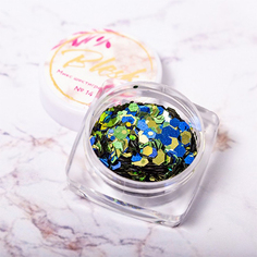 Набор, Blesk, Дизайн для ногтей «Микс шестигранников» №14, 4 шт. Блеск