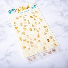 Набор, Blesk, Наклейки для дизайна ногтей №56, 3 шт. Блеск