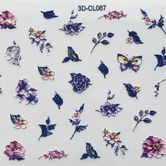 Набор, Anna Tkacheva, 3D-стикер CL №067 «Цветы. Веточки», 2 шт.