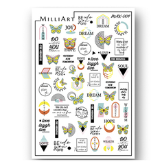 Набор, Anna Tkacheva, Cлайдер-дизайн MAX-09 «Надписи. Слова. Бабочки. Геометрия», 3 шт.