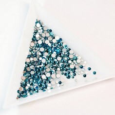 Набор, Puf, Стразы стеклянные Aquamarine, 400 шт., 2 шт. PÜF