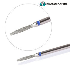 Набор, KrasotkaPro, Фреза алмазная «Пламя» D=1,8 мм, закругленная, синяя, 3 шт.