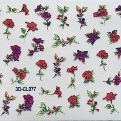 Набор, Anna Tkacheva, 3D-стикер CL №077 «Цветы. Цветочки», 2 шт.