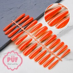 Puf, Типсы гелевые №03, оранжевые, 144 шт. PÜF