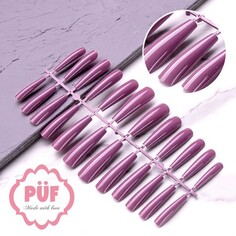 Puf, Типсы гелевые №05, темно-сиреневые, 144 шт. PÜF