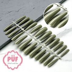 Puf, Типсы гелевые №08, темно-фисташковые, 144 шт. PÜF