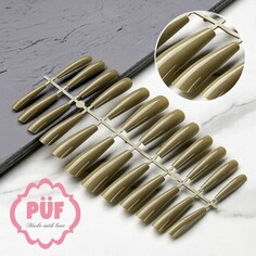 Puf, Типсы гелевые №09, оливковые, 144 шт. PÜF