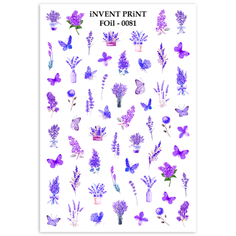 iNVENT PRiNT, Фольгированный слайдер «Цветы. Бабочки. Веточки» №FOiL-081