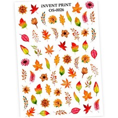 Набор, iNVENT PRiNT, Слайдер-дизайн «Осень. Веточки. Листья» №OS-26, 3 шт.