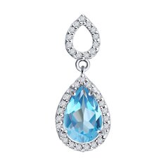 Подвеска SOKOLOV из серебра с топазом и фианитами