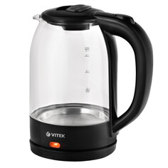 Чайники электрические чайник VITEK VT-7092 2200Вт 1,7л стекло черный