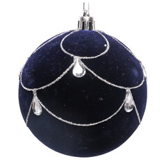 Шары елочные в наборах набор шаров MAXIJOY Царский 80мм 3шт пенопласт темно-синий