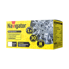 Гирлянды электрические гирлянда NAVIGATOR 1,8м 30LED холодный белый