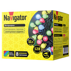Гирлянды электрические гирлянда NAVIGATOR 11,5м 128LED мульти