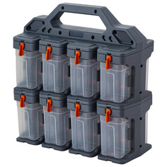 Органайзеры для крепежа и мелочей органайзер для мелочей BLOCKER Expert 16 модулей 310х154х320мм серый/оранжевый