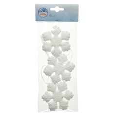 Игрушки елочные в наборах набор подвесок Снежинки 3шт 7,5см пластик белый Kaemingk