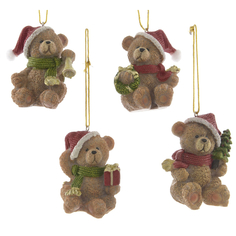Игрушки елочные одиночные подвеска Медведь 7см п/с в асс-те Kaemingk
