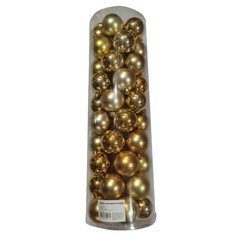 Шары елочные в наборах набор шаров 60мм 50шт пластик золото микс