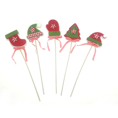 Игры и развлечения для карнавала штекер Новогодний с бантом 22см в клетку в асс-те BH